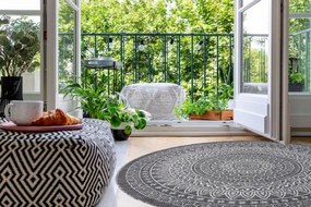 Koberec šnúrkový SIZAL LOFT 21207 BOHO slonia kosť / strieborný / sivý