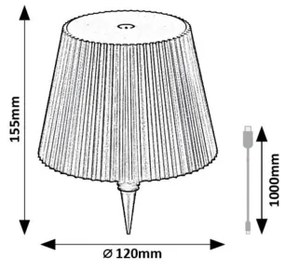 Rabalux 77142 - LED Stmievateľné tienidlo na fľašu BURDUR LED/2W/5V IP44