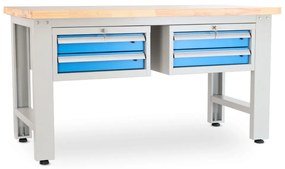 Dielenský stôl Solid OAK-22, 150 cm, 2 závesné boxy, dub