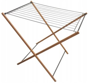 Erga Aurora Strong, drevený vešiak na sušenie bielizne 97,5x69,5x90 cm na postavenie, hnedá-čierna, ERG-SEP-1002SEPSULUNA