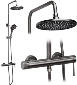 Rea Foss Clif, sprchový set s pákovou batériou, titánová, REA-P3900