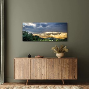 Obraz krajiny s lúčmi (120x50 cm)