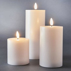 NORDIC LIGHT LED Sviečky 3 ks - biela