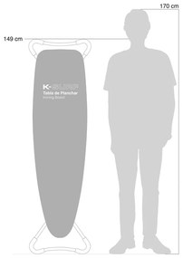 Žehliaca doska 130x37 cm K-Surf Salvia Tube – Rolser