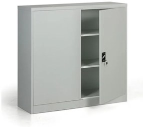 Kovová spisová skriňa, demontovaná, 2 police, 1200 x 1150 x 400 mm, sivá