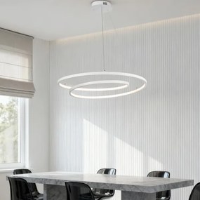 Brilagi-LED Stlmiteľný luster na lankách TWISTER LED/75W/230V pr. 70 cm biela + diaľkový ovládač