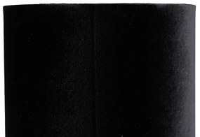 Moderná stolná lampa čierna s čiernym zamatovým tienidlom - Rich