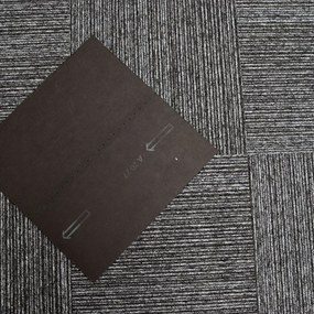 Tapibel, Kobercový štvorec Coral Lines 60345-50 šedo-čierny 50 x 50 cm, chodba / predsieň