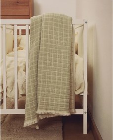 Svetlozelená žakárová detská deka 130x170 cm Tivaro – Kave Home