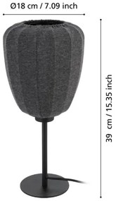 Eglo 43946 - Stolná lampa BARLASTON 1xE27/40W/230V