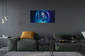 Obraz canvas Space žena moon 125x50 cm