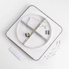 Brilagi - LED stmievateľné stropné svietidlo FALCON II LED/80W/230V 40x40 cm čierne + diaľkový ovládač