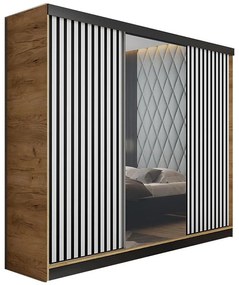 Skriňa Malani 200 L craft / dvierka biely