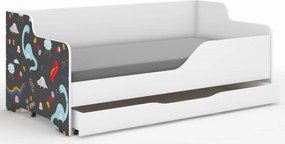 Wooden Toys Detská posteľ LILU 160x80 DINOSAURY – bočnice