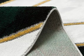 Koberec EMERALD exkluzívny 1015 glamour, styl marmur, geometrický fľaškovo zelený / zlatý