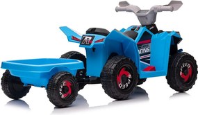 LEAN CARS Modrá batériová štvorkolka XMX630T s prívesom