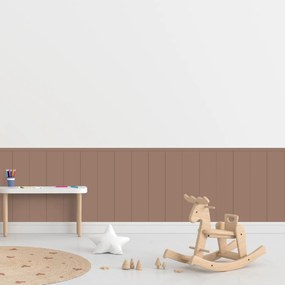 PIPPER. Textilná samolepiaca tapeta - Obdĺžnik - Hnedá farba Farba: Tmavá, Veľkosť: 60 cm