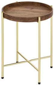 Konferenčný Stolík Gc6764 43x43x54 Mosadz/Starožitný