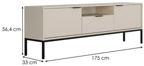 Televizní stolek Austin 135 cm kašmír/černý