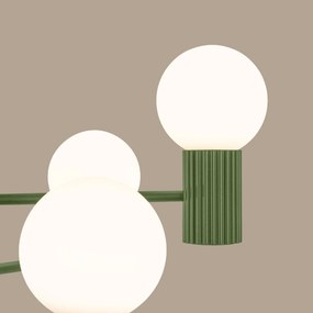 Luster Halo, 6x biele sklenené tienidlo, og