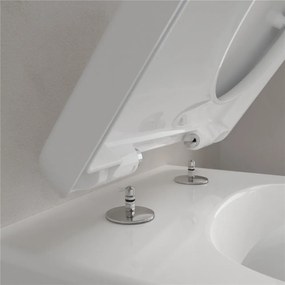 VILLEROY &amp; BOCH Subway 2.0 Comfort závesné WC s hlbokým splachovaním bez vnútorného okraja, 410 x 580 mm, biela alpská, s povrchom CeramicPlus, 4609R0R1