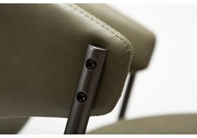 Khaki jedálenská stolička z imitácie kože Zone – DAN-FORM Denmark