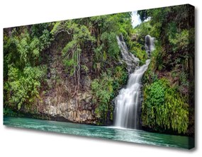 Obraz na plátne Vodopád skala príroda 120x60 cm