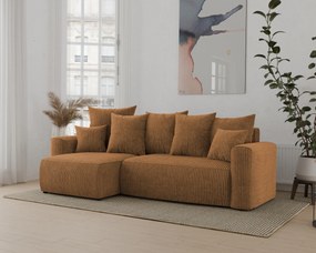 Rohová sedačka Denia (L) (horčicová). Akcia -20%. Vlastná spoľahlivá doprava až k Vám domov. 1133107
