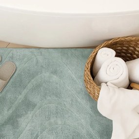 Kúpeľňový koberček WAVES 400 zelený