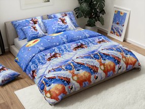 Mikroplyšové obliečky WINTER WISH modré Rozmer obliečky: 70 x 90 cm | 140 x 200 cm