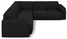 Čierna rohová pohovka (variabilná/do L) Molino – Micadoni Home