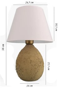 Stolná lampa RAMZES 1xE27/40W/230V biela/hnedá