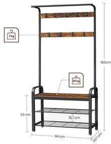 Stojan na kabáty s botníkom HSR400B01