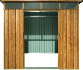 Záhradný domček BestBerg ZDSL-6D / 6,6 m² / 238 × 279 × 203 cm / dekor drevo/hnedá