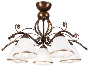 Prisadený luster RETRO 5xE27/60W/230V bronz patina