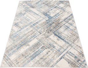 TA Koberec G505B WHITE/D_BLUE PORTLAND HIL Biely Obdĺžnikový Rozmer: 80x150 cm