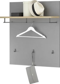 Predsieňový šatníkový panel Milan, dub artisan/šedá