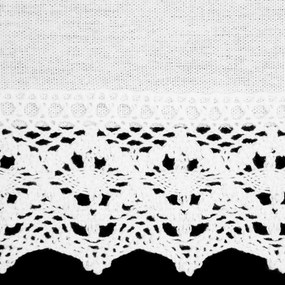 KRÁTKA ZÁCLONA NA PÁSKE CLARIE 150X30 CM BIELA