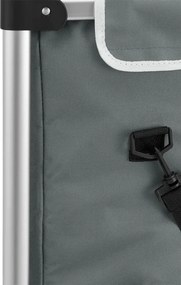 Nákupný vozík 3 v 1 – objem 56 l, sivý