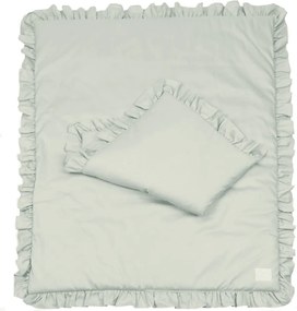 Sada do postieľok s volánom púštna zelená 80x100cm