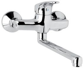 Mereo Mereo, Drezová nástenná batéria, Sonáta, s ramienkom plochým rovným 160 mm, chróm, MER-CB30202N