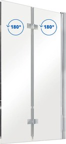 Besco Vaňová zástena PRESTIGIO 80150 (80x150 cm | Transparent)