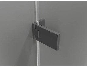 Mexen Lunar-F, L pravé skladacie sprchové dvere 115 cm, 8mm číre sklo, grafitový profil, 836SL-115-050-95-00-P