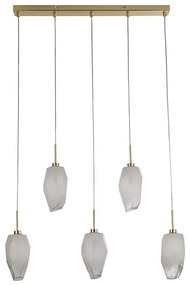 Searchlight 23145-5SB - Závesný luster na lanku ROCKY 5xG9/33W/230V