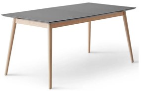 Rozkladací jedálenský stôl v antracitovo-prírodnej farbe 90x165 cm Meza – Hammel Furniture