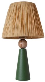 Stolná lampa 1xE27/40W/230V hnedá/zelená