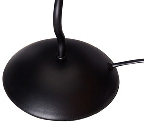 Kovová stolná lampa čierna/biela JIKAWO Beliani