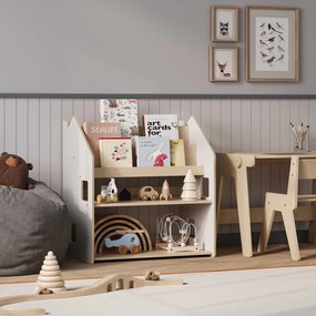 Univerzálna montessori polica 2v1 – biela