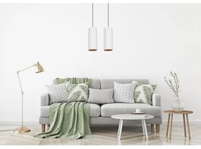 Luster na lanku AVALO 2xE27/60W/230V biela/medená