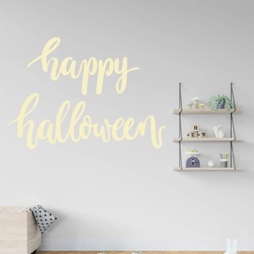 Veselá Stena Samolepka na stenu na stenu Happy Halloween Farba: černá